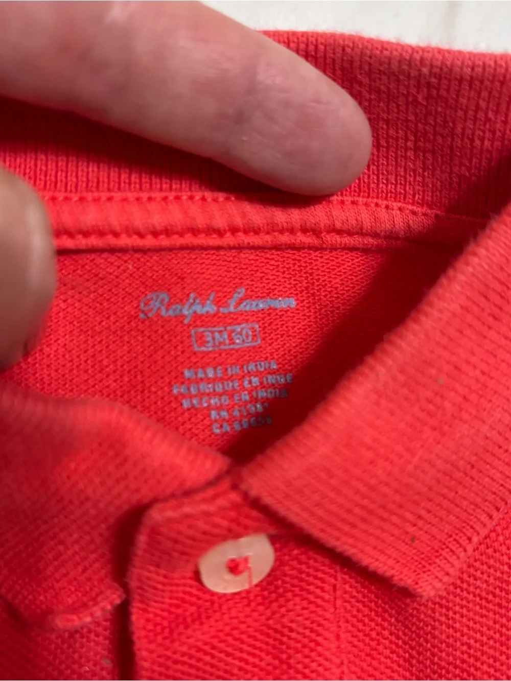 Ralph Lauren Baby Polo Romper Shorttall size 3 Mo